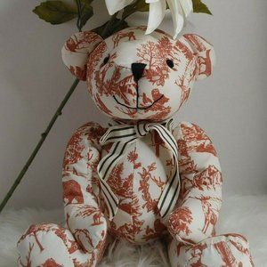 Teddy Bear Plush Mountain Print Rare